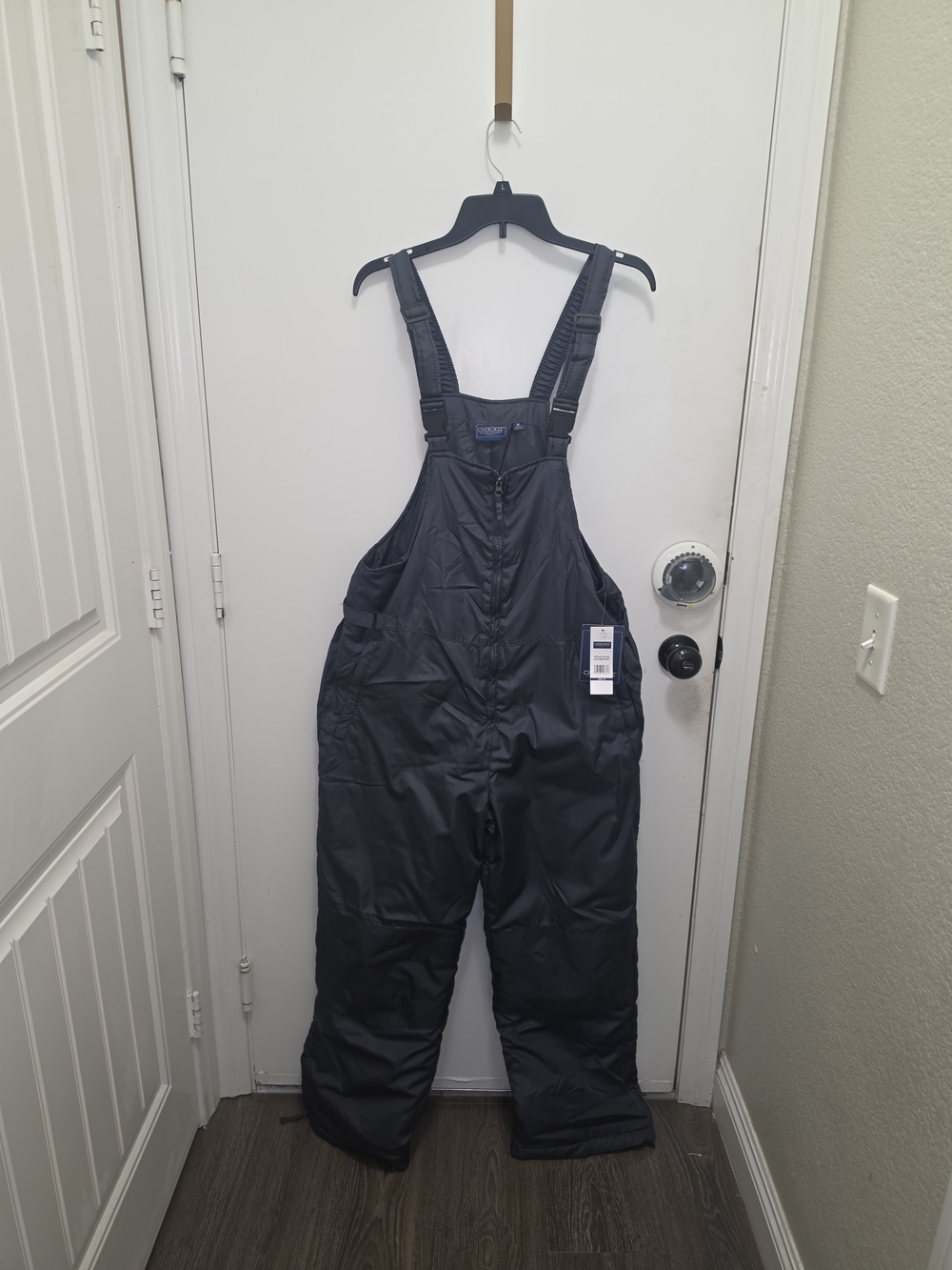 Cherokee Black Insulated Bib Snow Overalls Size XL